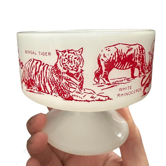 San Diego Zoo White Animal Souvenir Glass‎ Glassware Drinkware Cup (Pair) 3x3.5 - Picture 6 of 10
